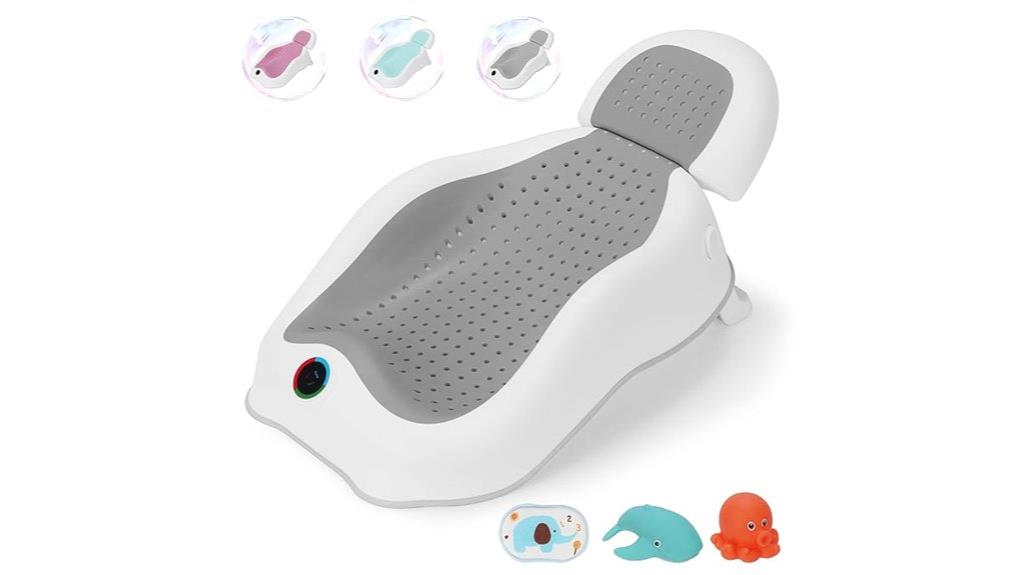 newborn bath support gray
