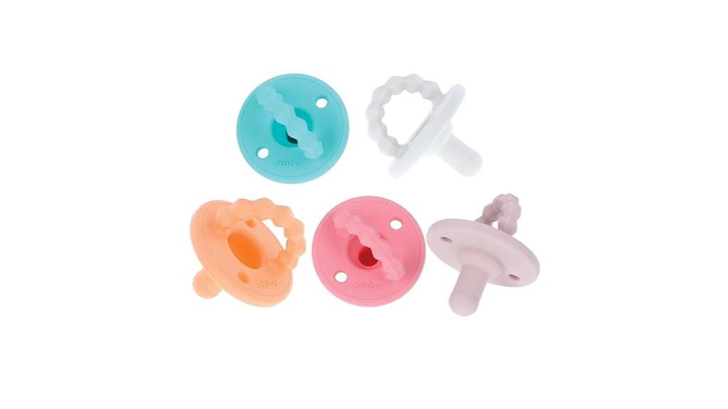 nuby silicone pacifier set