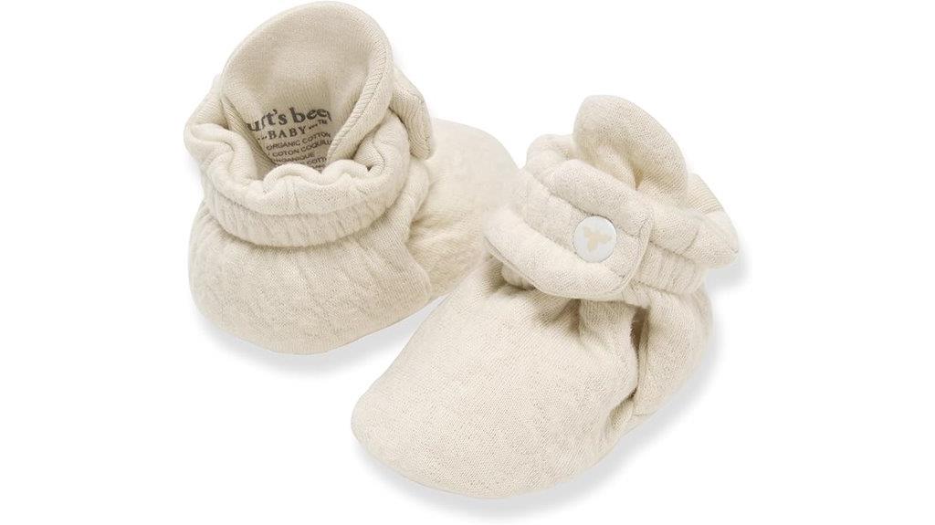 organic adjustable infant booties