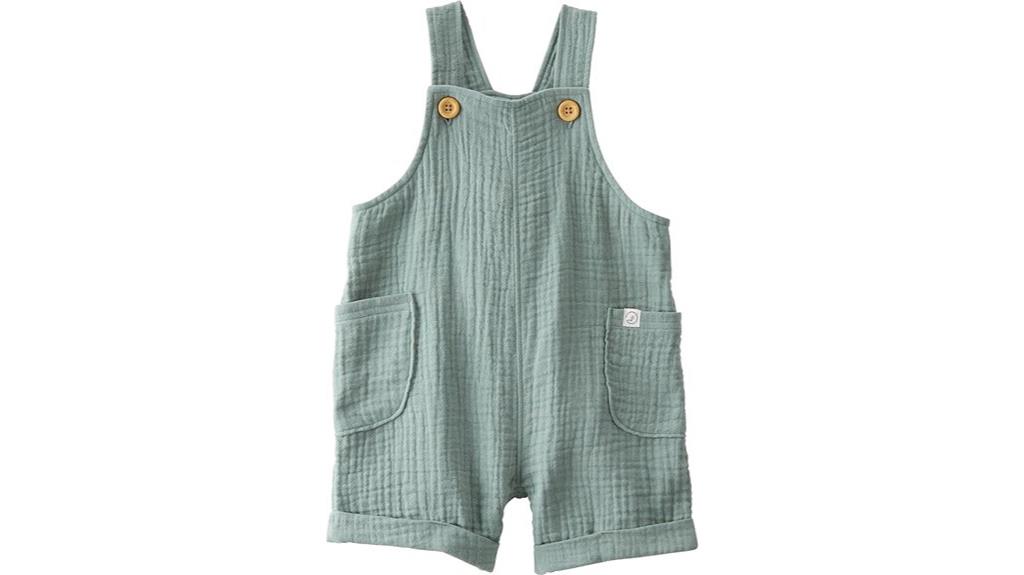 organic cotton baby shortall