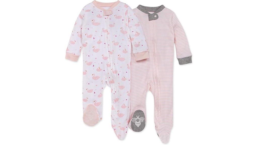 organic cotton zip pajamas