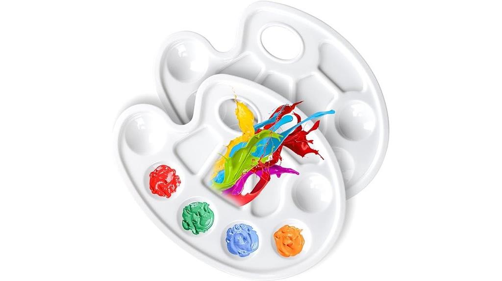 oval paint palette set