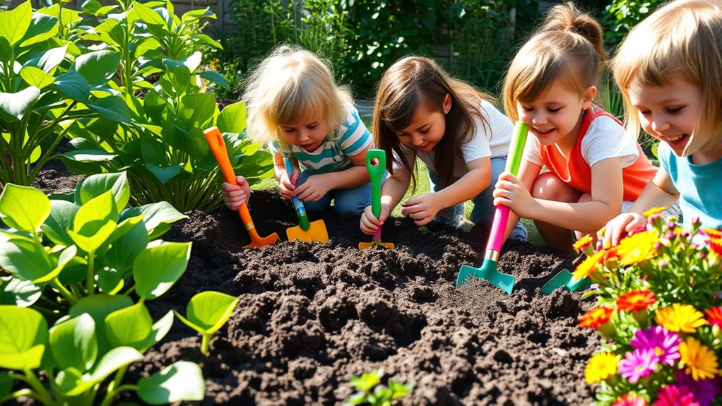 physical growth through gardening