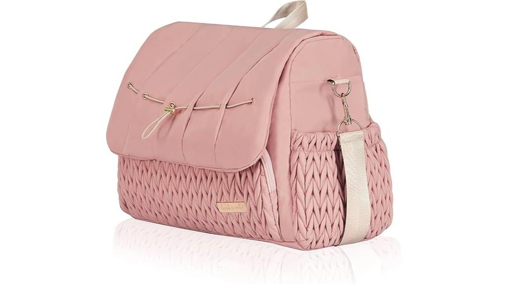 pink diaper backpack convertible