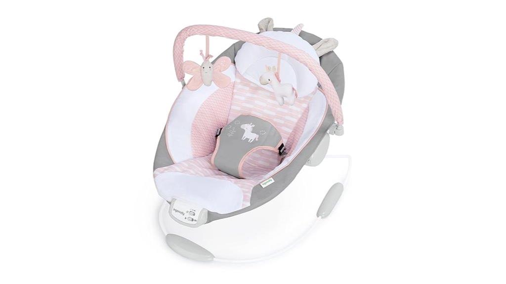 pink floral baby bouncer