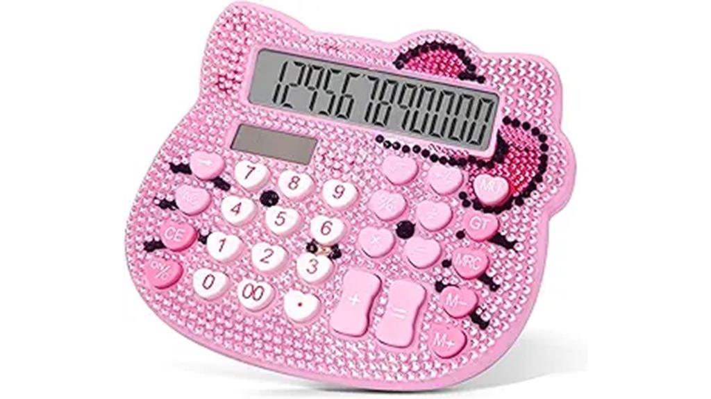 pink jewel desk calculator