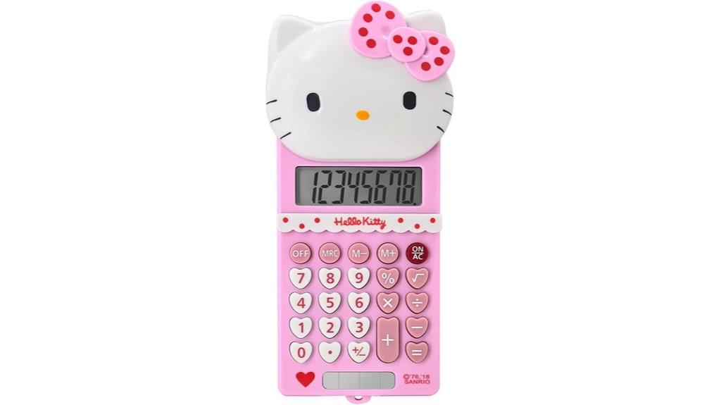 pink lcd display calculator