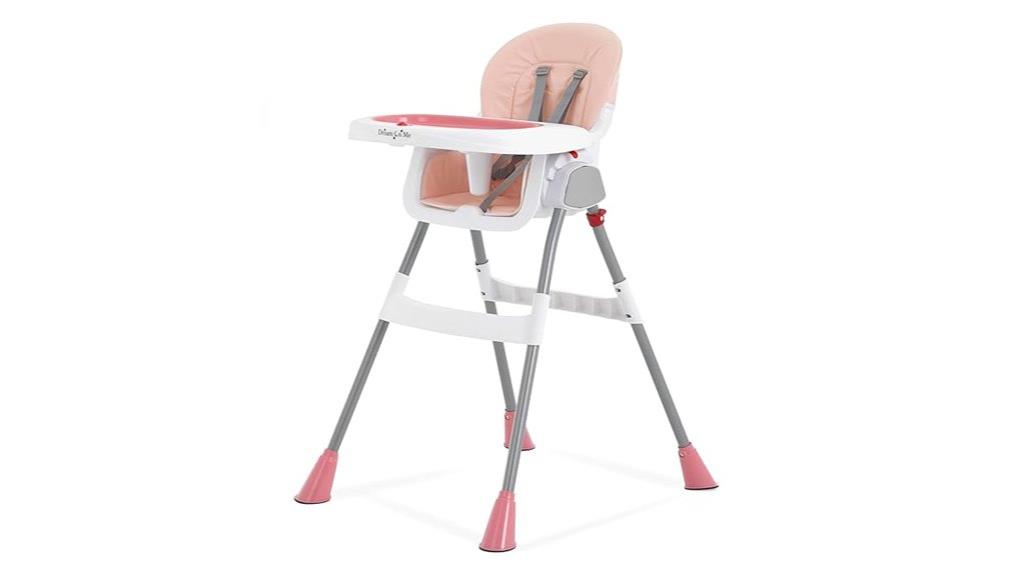 pink portable high chair