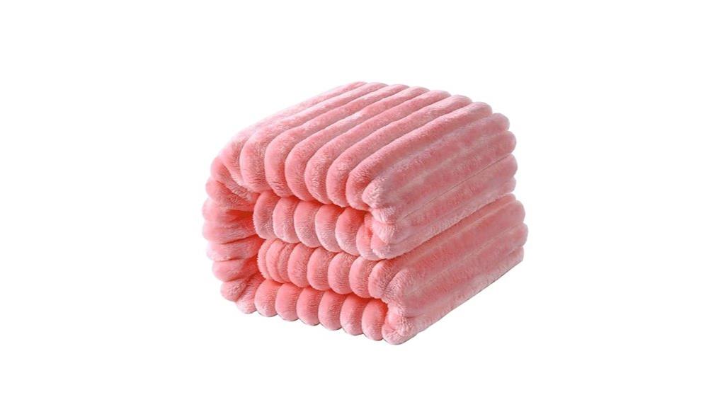 pink toddler fuzzy blanket