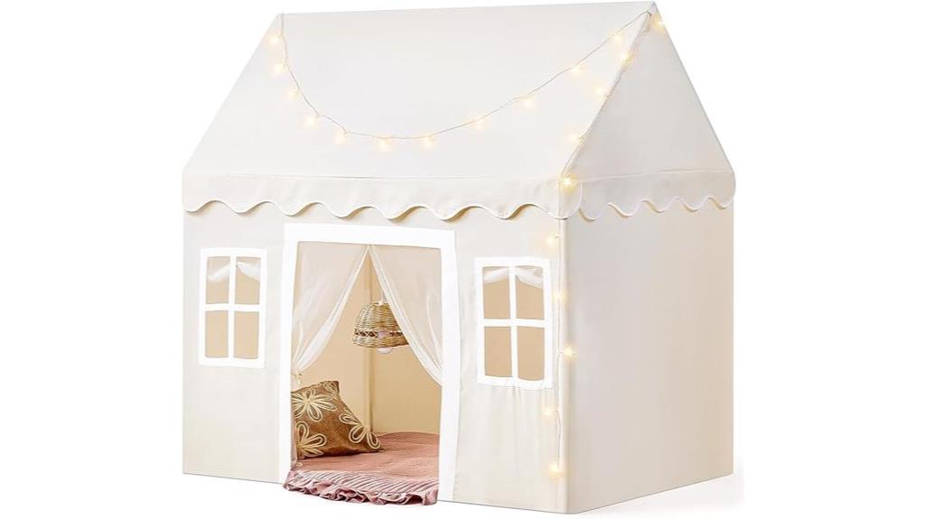playful tent with lights