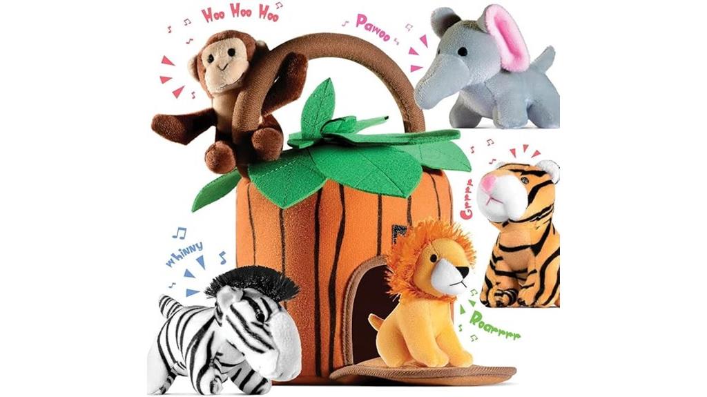 plush jungle animal toys