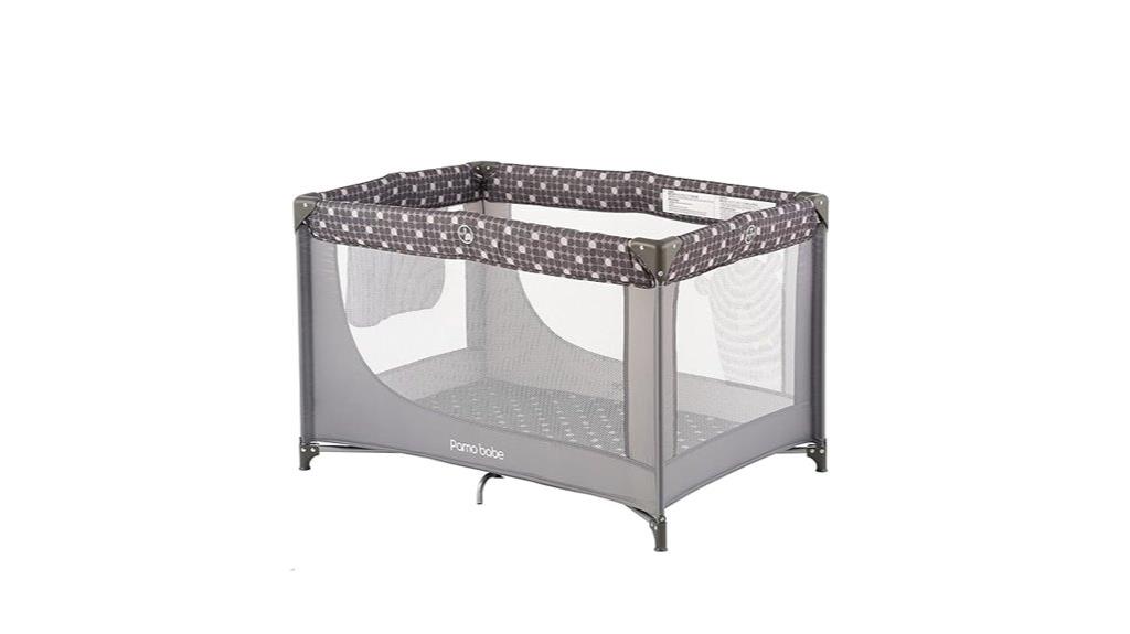 portable crib with mattress