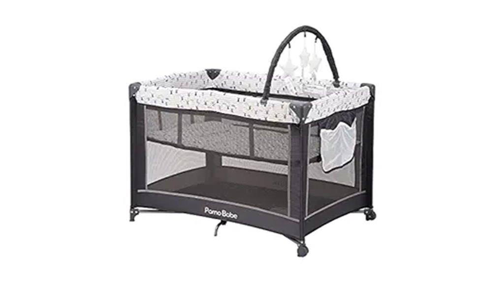 portable playard with toys