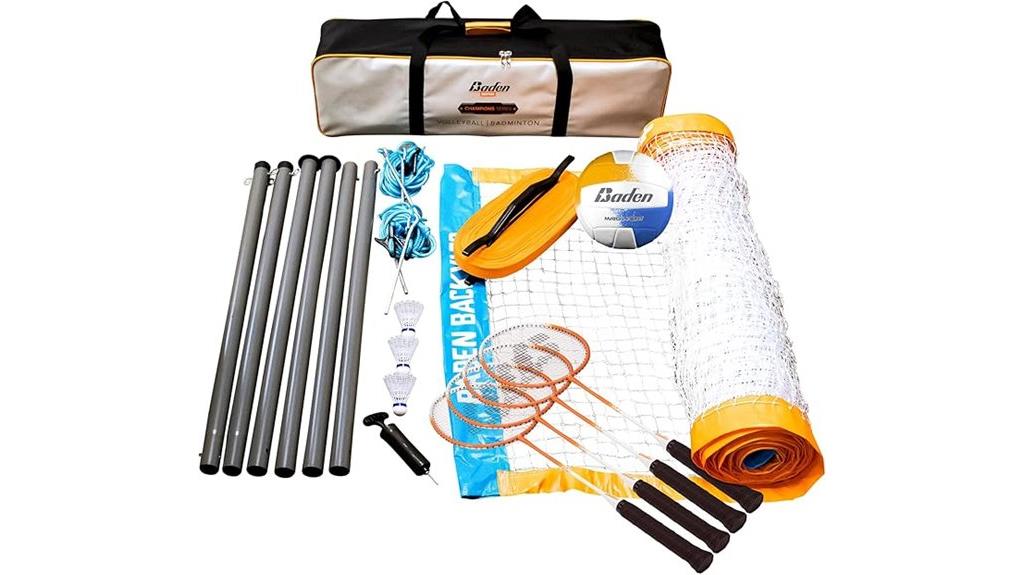 portable volleyball and badminton set