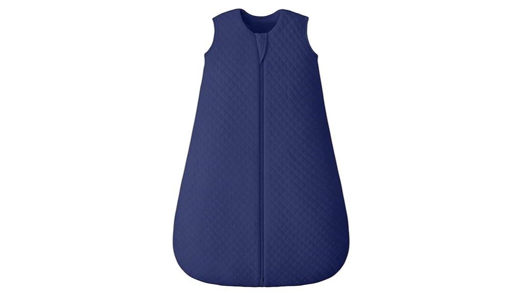 quilted blue baby sleep sack
