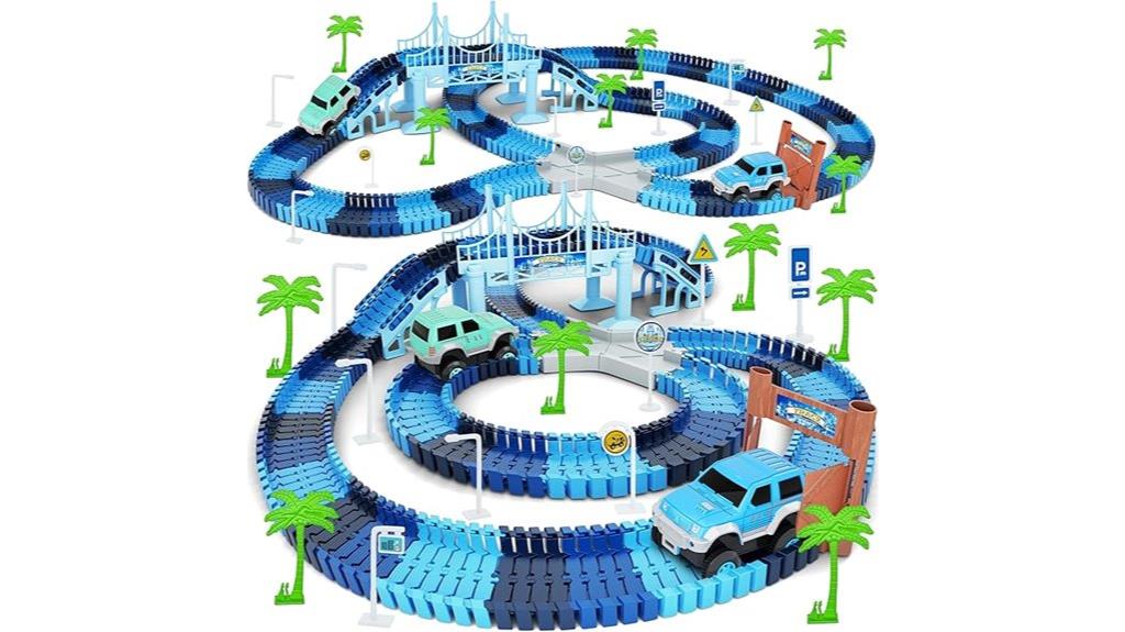 racing track car playset