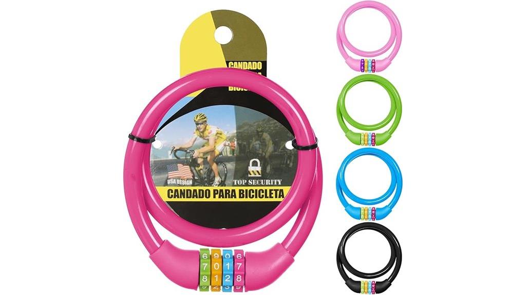 resettable 4 digit bike lock