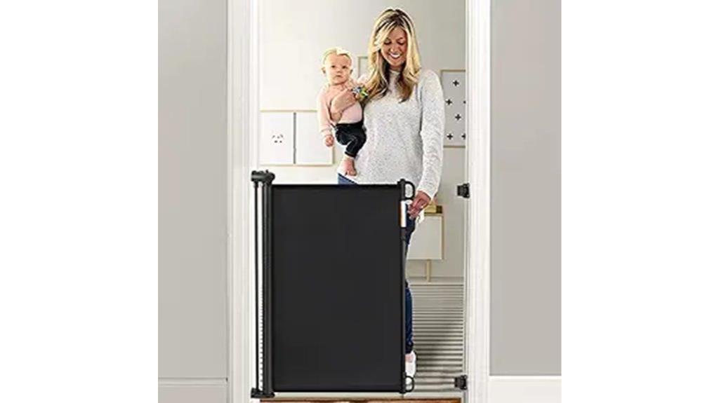 retractable safety gate option