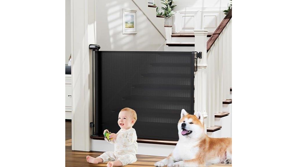 retractable stair safety gate