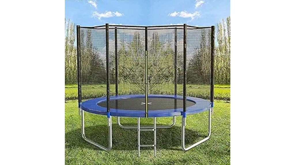 safe outdoor trampoline set