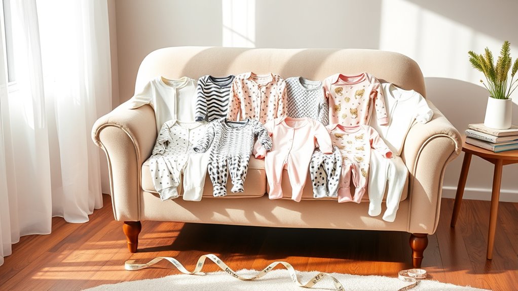 selecting long sleeve onesies