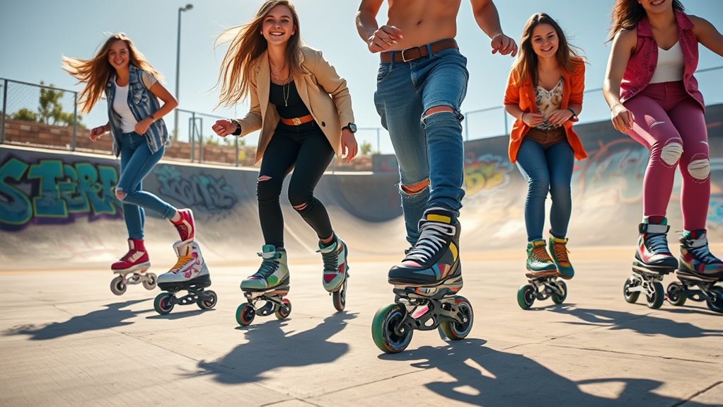 selecting teen inline skates