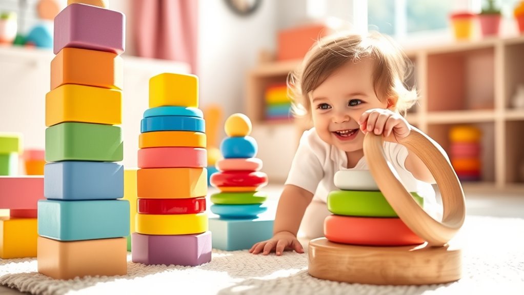 selecting toddler stacking toys