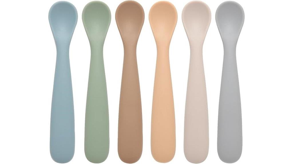 silicone baby feeding spoons