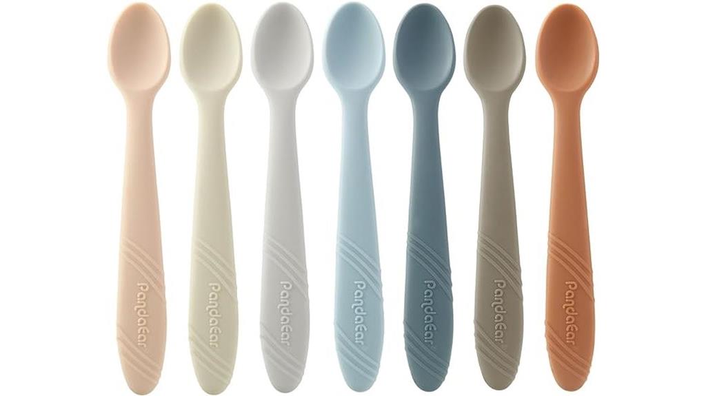 silicone baby feeding spoons