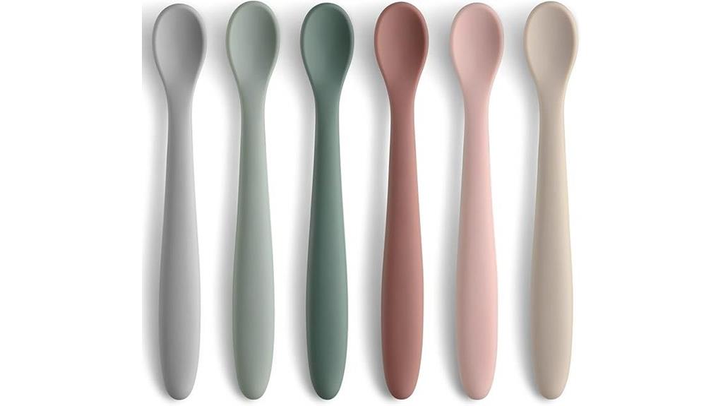 silicone baby feeding spoons