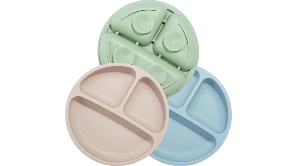 silicone baby plates pack