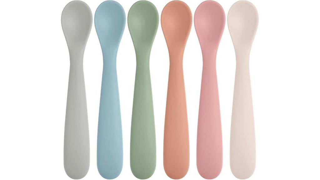 silicone baby spoons set