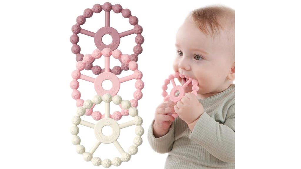 silicone teether toys set