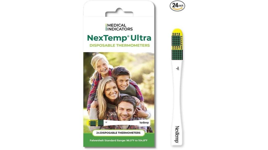 single use thermometers pack