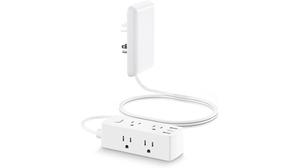 six outlets three usbs