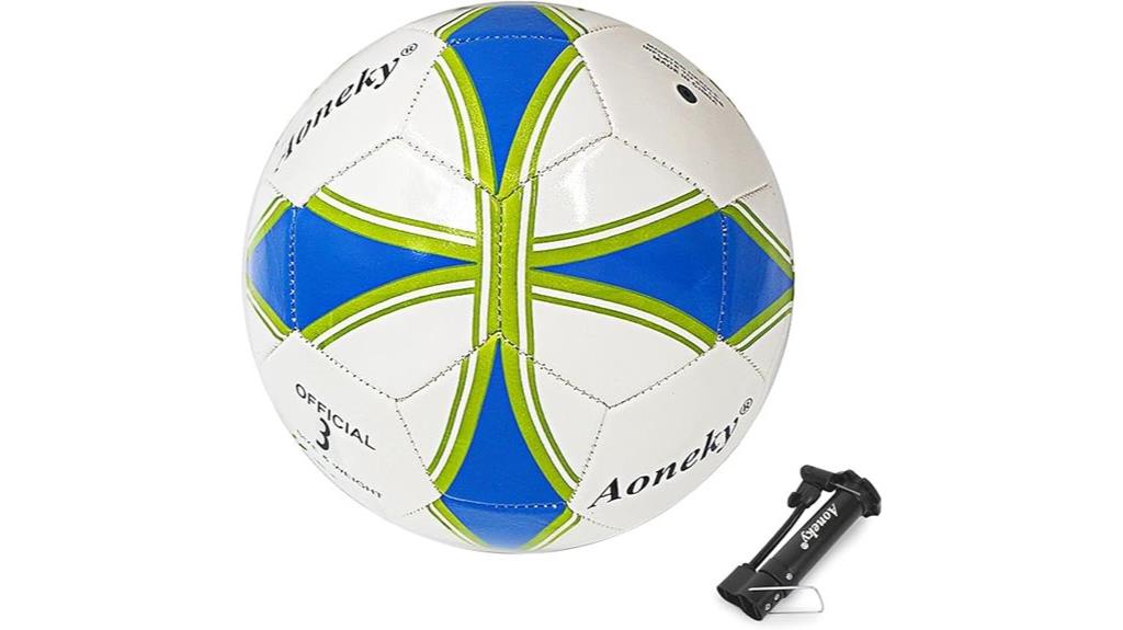 soccer ball and pump