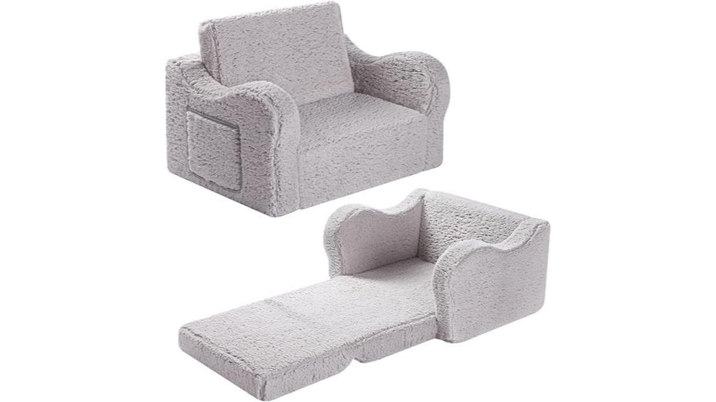soft sherpa couch for toddlers