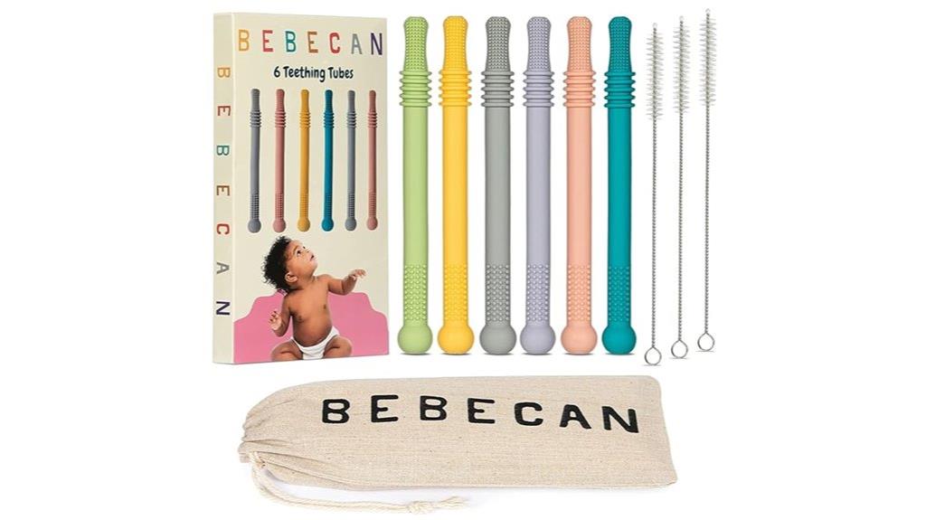 soft silicone teething sticks