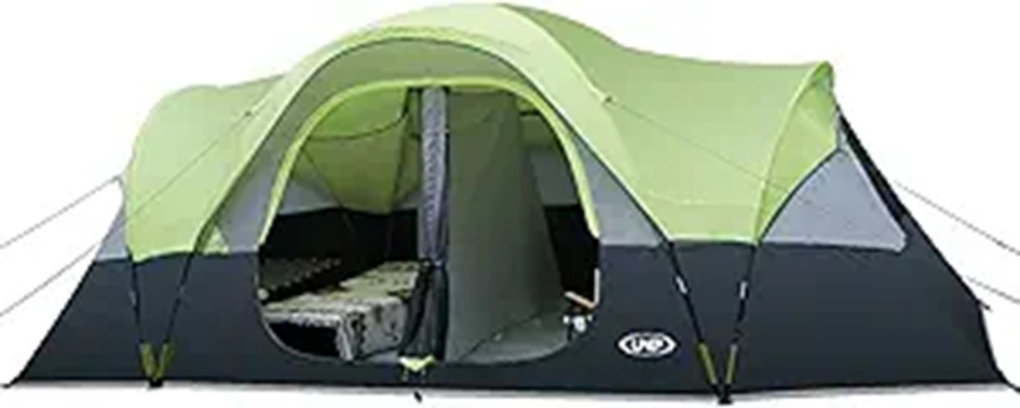 spacious family camping tent