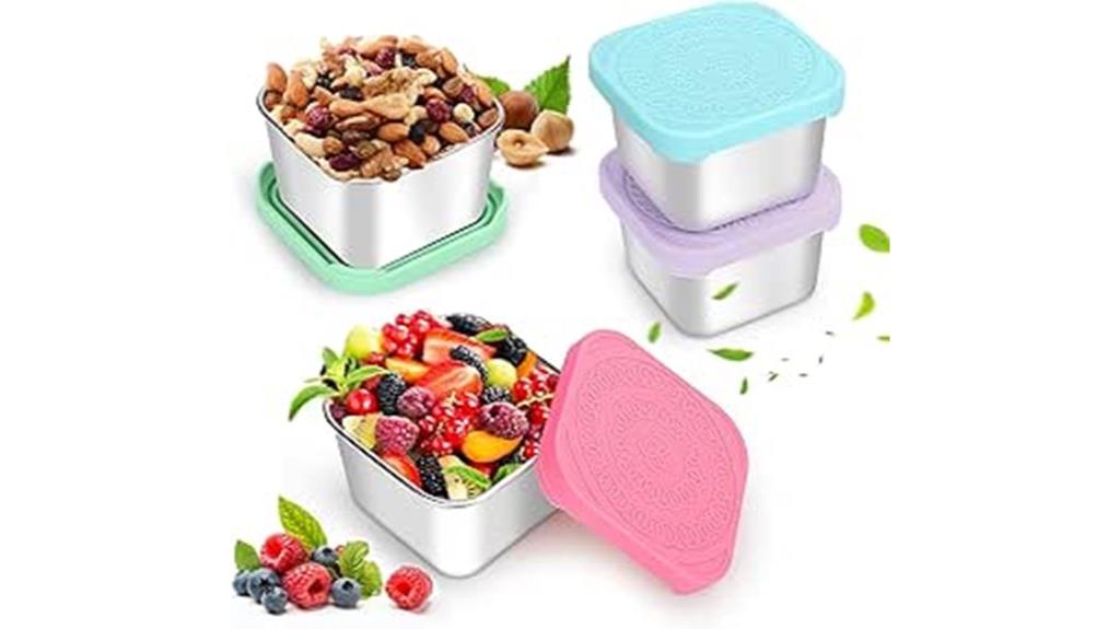 stainless steel snack containers