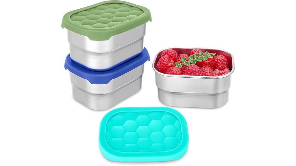 stainless steel snack containers