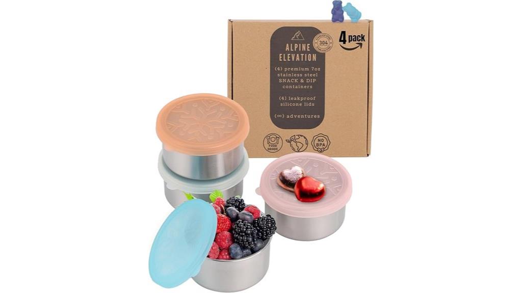 stainless steel snack containers
