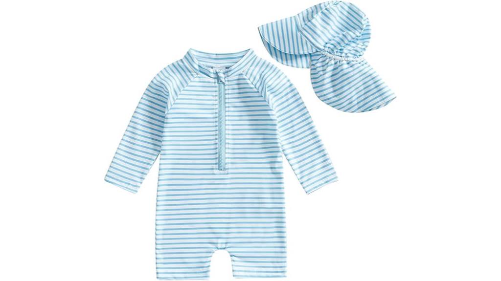striped swimsuit for infants