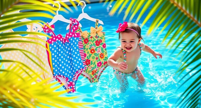 stylish one piece baby swimsuits