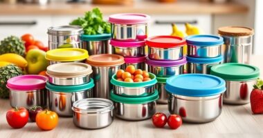 stylish stainless steel containers