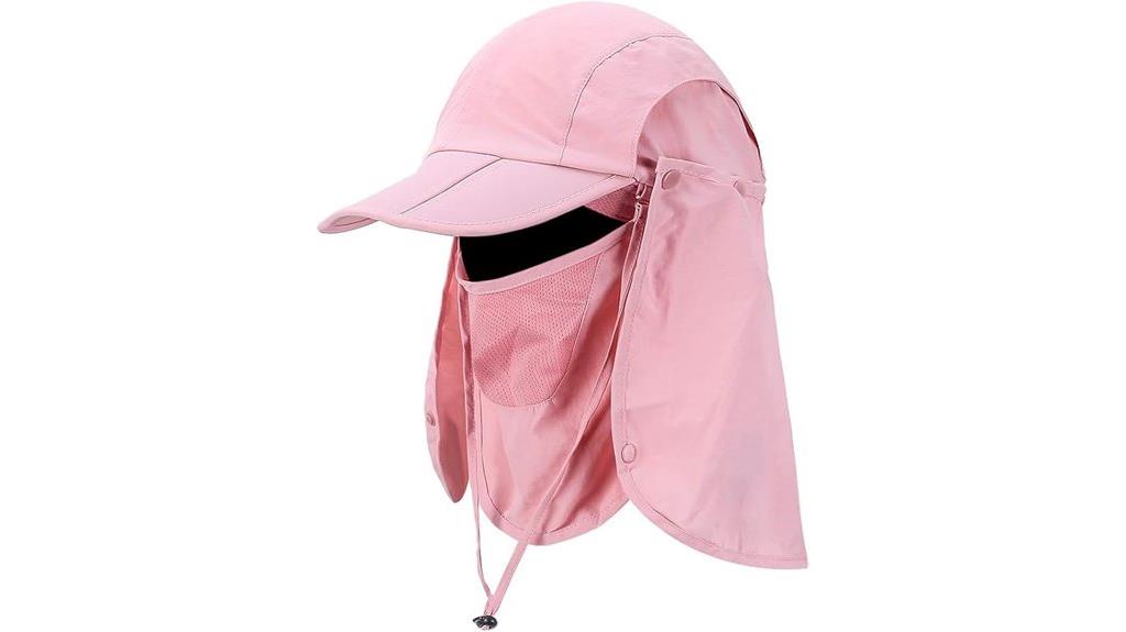 sun cap with face mask