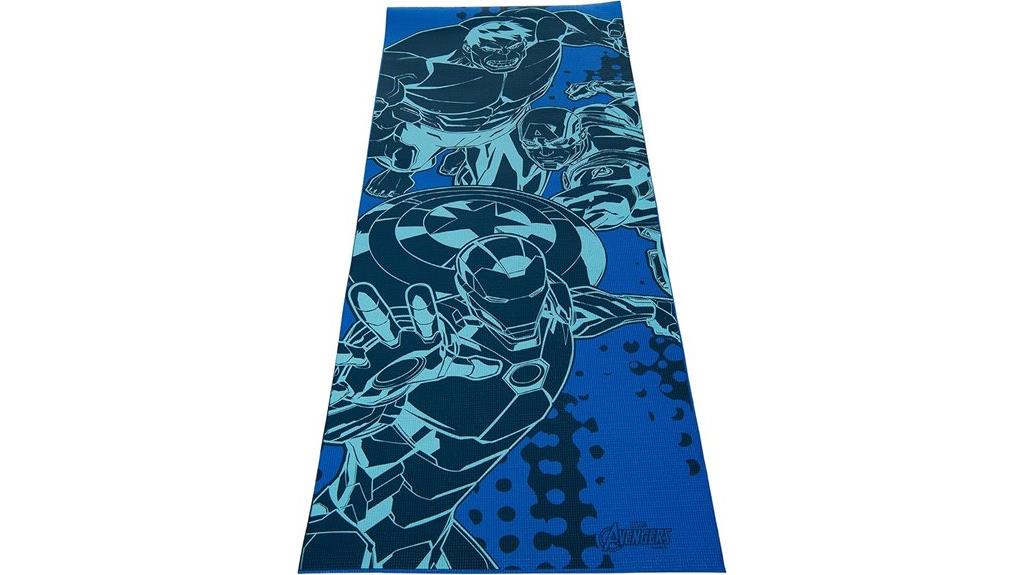 superhero themed children s yoga mat