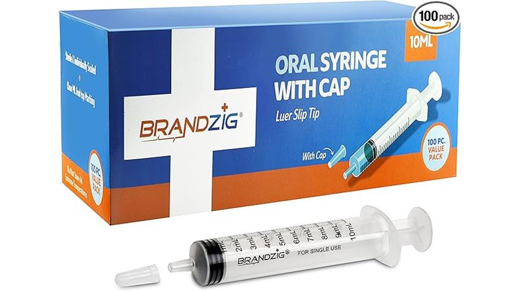 syringe pack with caps