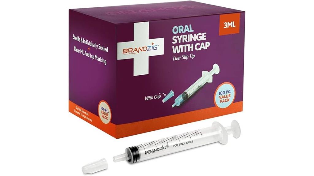syringes with caps 100 pack