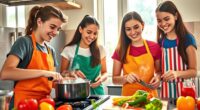 teens mastering kitchen skills